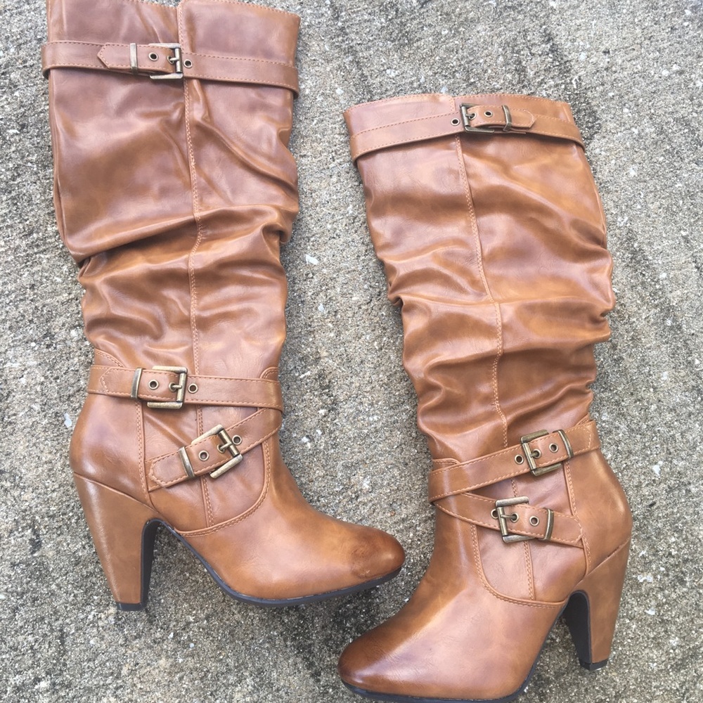 Brown Heeled Boots